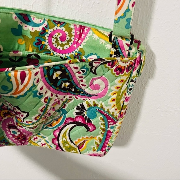 Vera Bradley Tablet Hipster Bag - “Tutti Frutti” Retired Pattern Green/Pink - Picture 6 of 10